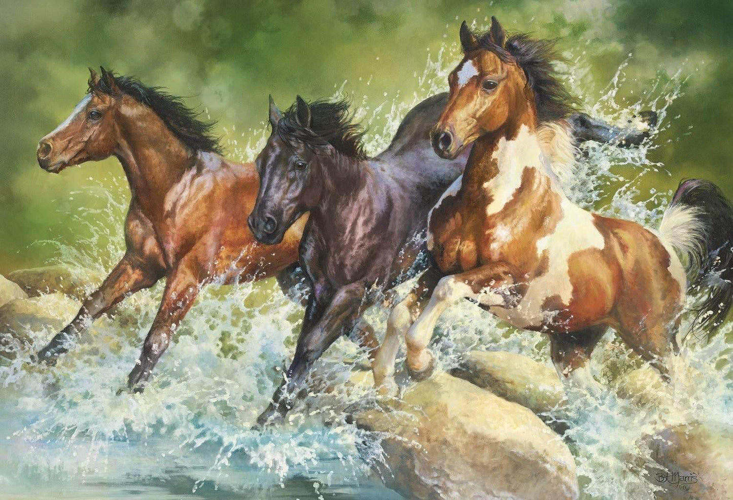 Trefl (26148) - "Three Wild Horses" - 1500 pieces puzzle - Cloud Nine Stores