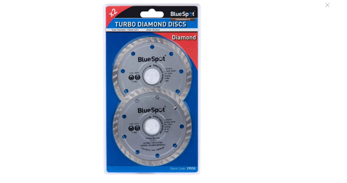 BLUE SPOT TOOLS 2 PCE TURBO 115MM (4.5") DIAMOND DISCS - Cloud Nine Stores Cloud Nine Stores