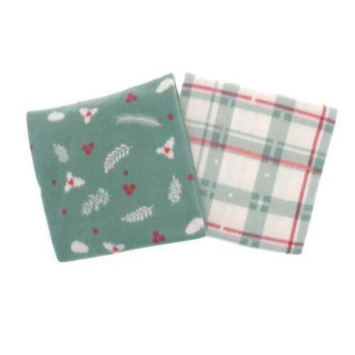 WINTER FOLIAGE DESIGN SET OF 2 FESTIVE THROWS - Cloud Nine Stores