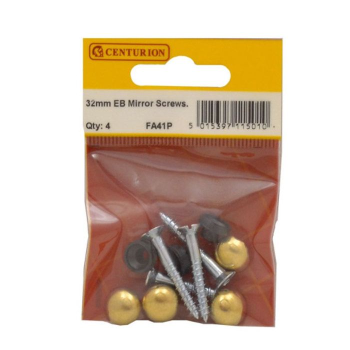 Centurion 32MM X 8 EB DOME MIRROR SCREWS FA41E Cloud Nine Stores