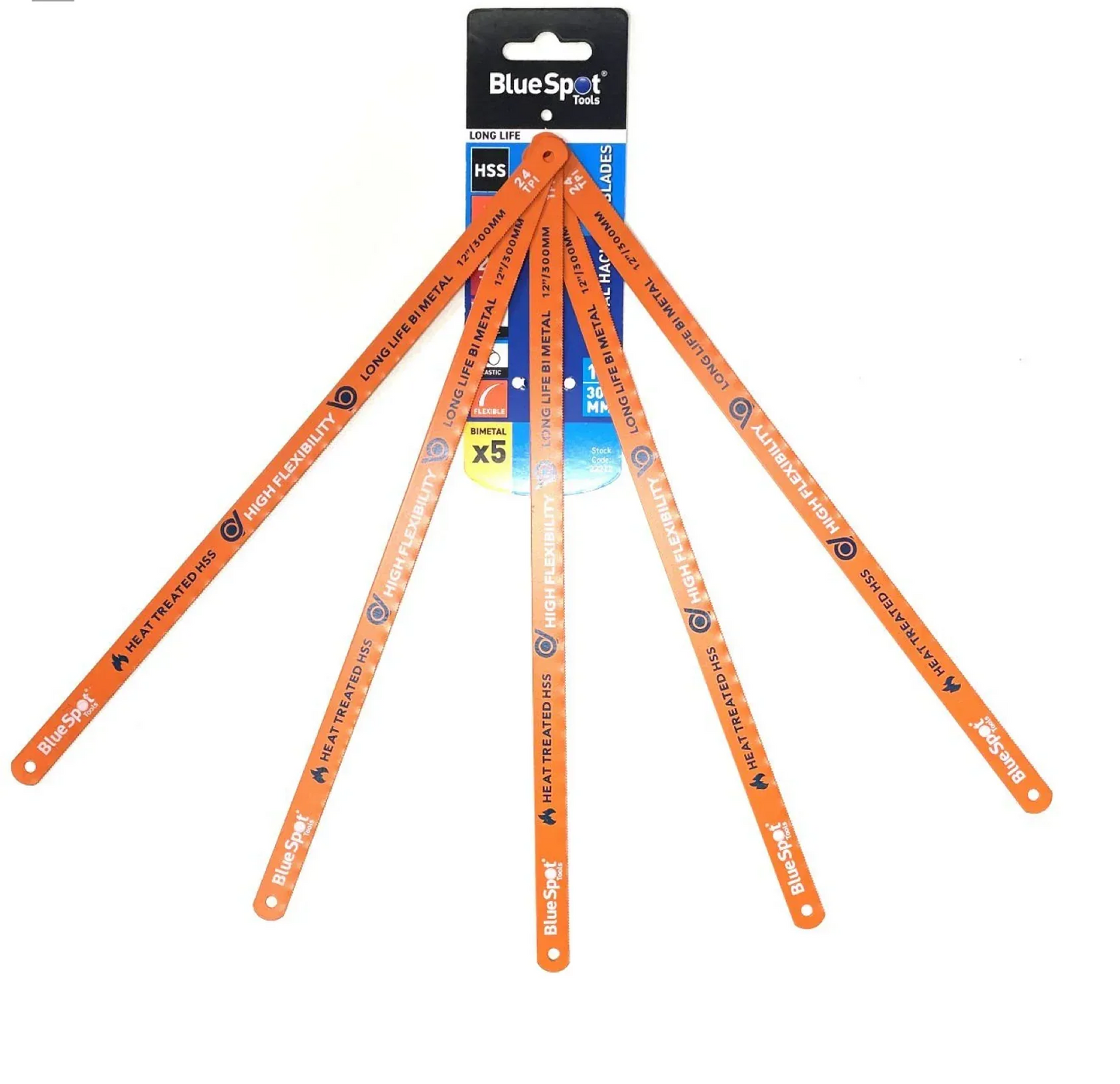 5 PCE 300MM (12") 24TPI HSS BI METAL HACKSAW BLADES - Cloud Nine Stores Cloud Nine Stores