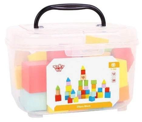 Tooky Toy Wooden 39 Piece Block Tub - Cloud Nine Stores