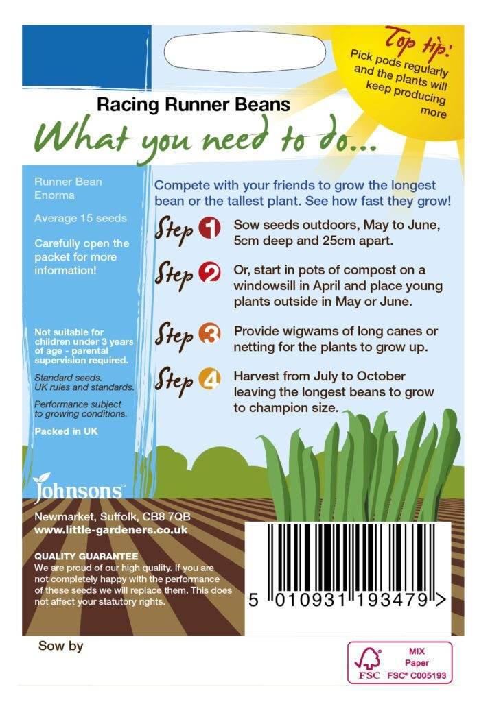 Little Gardeners Runner Bean Racing Seeds - Cloud Nine Stores