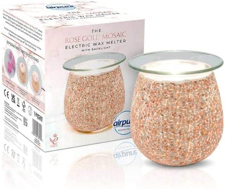Airpure Mosaic Electric Wax Melter- Silver/Rose Gold - Cloud Nine Stores