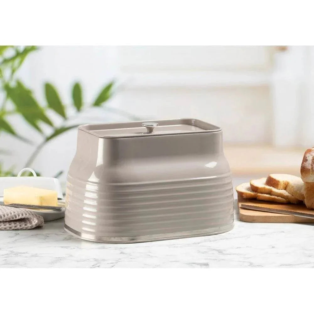 Daewoo Taupe Sienna Steel Bread Bin - Cloud Nine Stores