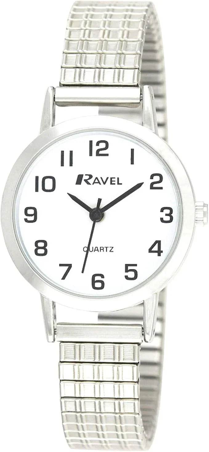 Ravel Mens Basic Classic Easy Read Expander Bracelet Watch R0201G - SILVER - Cloud Nine Stores