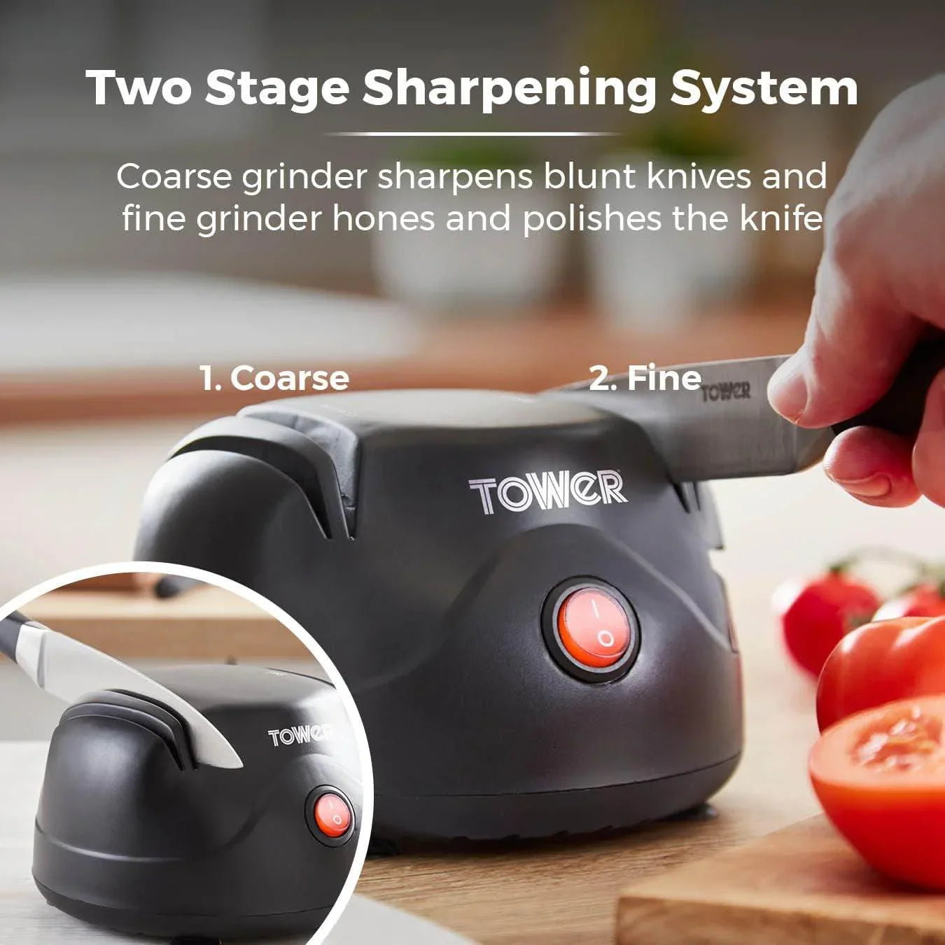 Tower T19029 Knife & Scissor Sharpener - Cloud Nine Stores