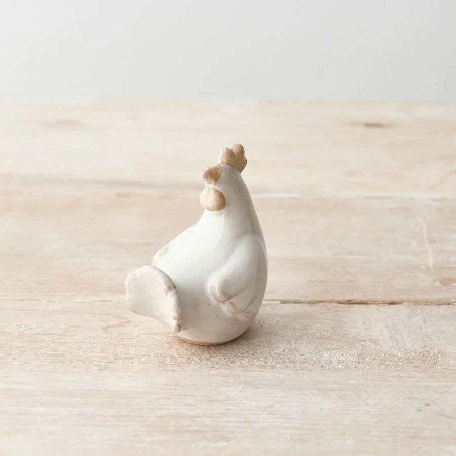 Natural Chicken Ornament, 8cm - Cloud Nine Stores