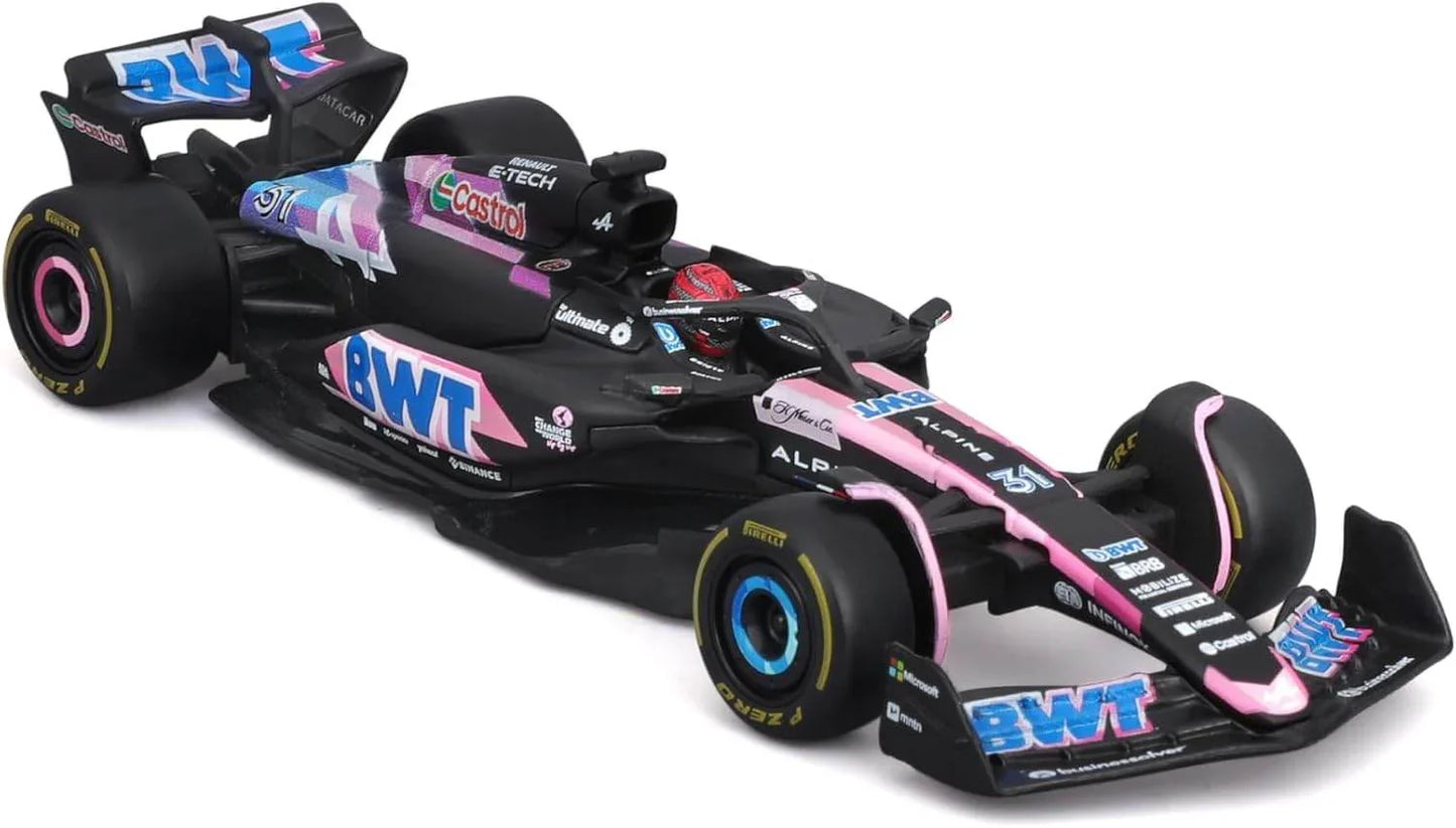 F1 BWT Alpine F1 Team A524 2024 with Helmet Ocon - Cloud Nine Stores