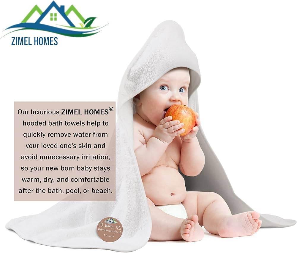 Baby Hooded Towel Luxury 100% Cotton Premium Baby Shower Gift 75 x 75 cm - Cloud Nine Stores
