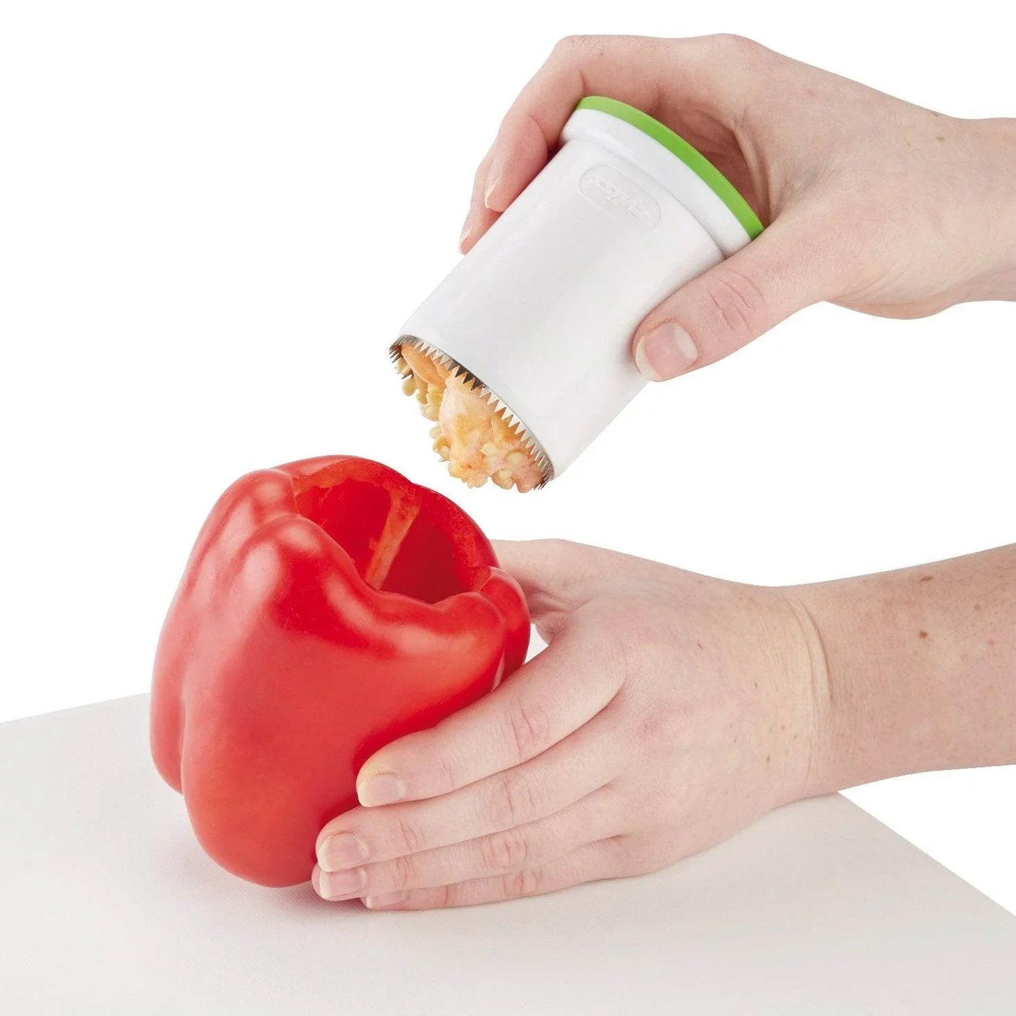 Zyliss 2-in-1 Pepper Corer, White - Cloud Nine Stores