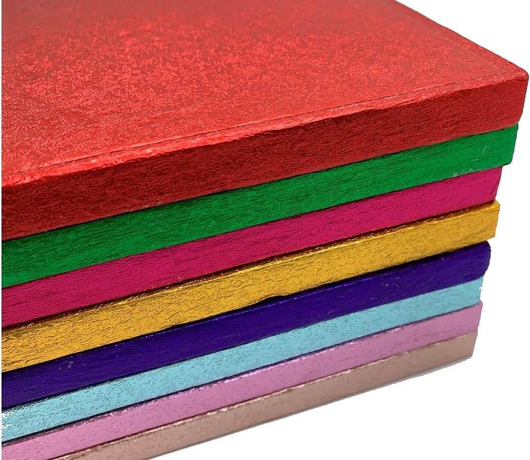 8'' Single Colourful Cake Board Square Thick Drum 12mm - Cloud Nine Stores