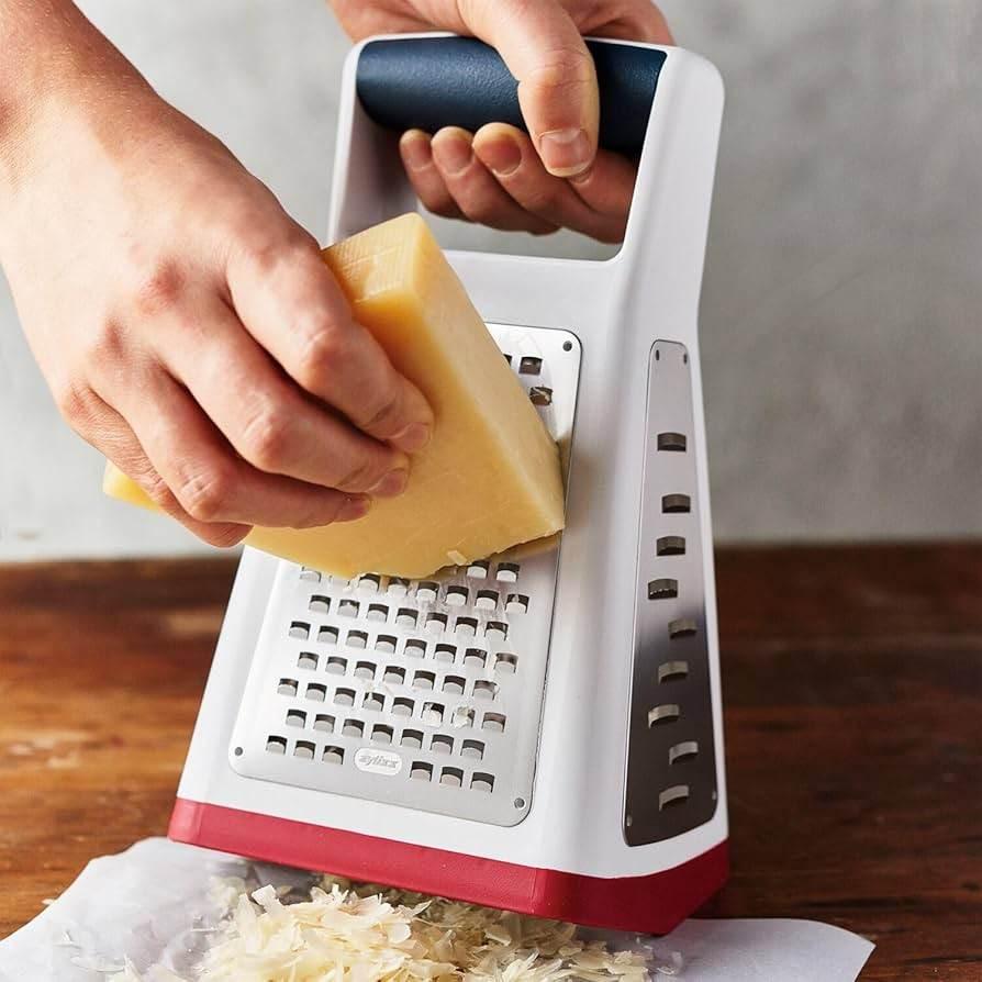 Zyliss E900026U Tilt n Grate Box Cheese Grater, Plastic, White - Cloud Nine Stores