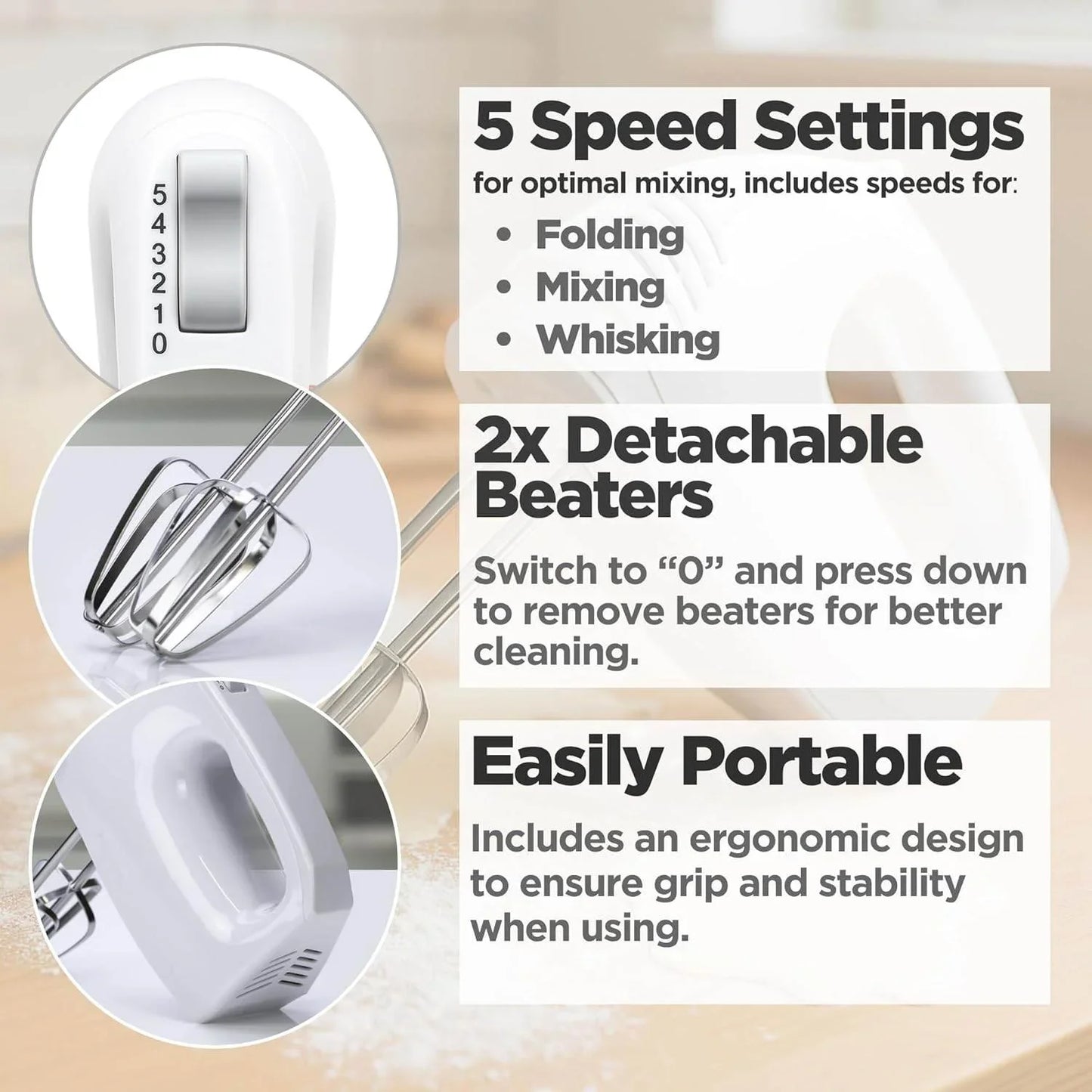 Status Nashville 5 Speed Hand Mixer - Cloud Nine Stores