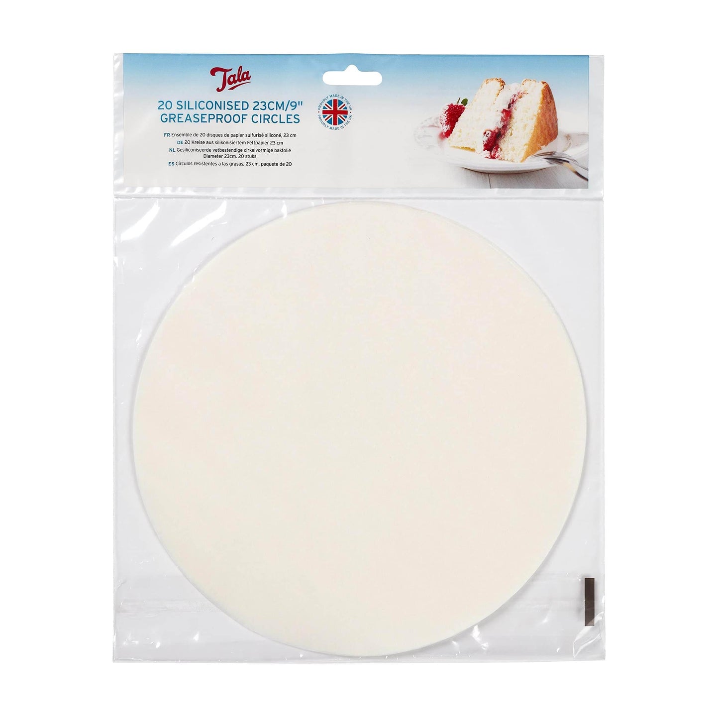 Tala Siliconised Greaseproof Circles, Paper, 23cm, White - Cloud Nine Stores
