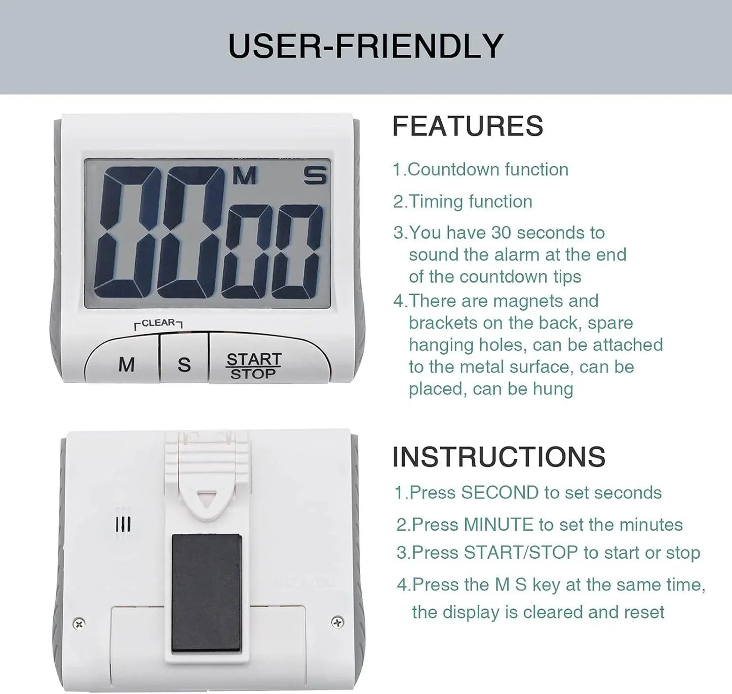 Apollo Digital Timer Clip On - Cloud Nine Stores