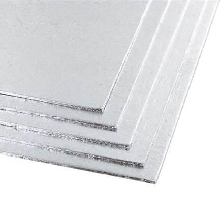 Silver Square Cake Boards 3mm Thick - Cloud Nine Stores