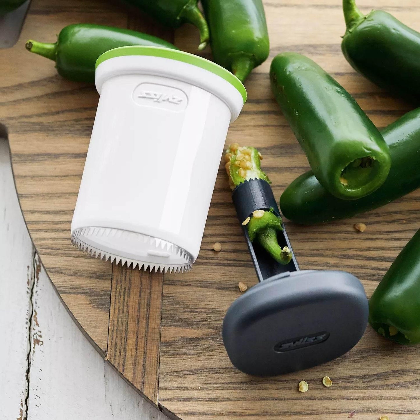 Zyliss 2-in-1 Pepper Corer, White - Cloud Nine Stores