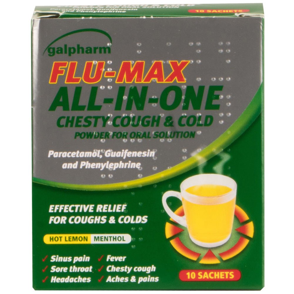 Galpharm Max All in One Chesty Cough and Cold Sachets 10 Pack Cloud Nine Stores