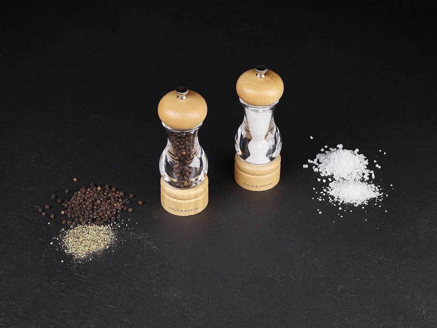 Cole & Mason 105 Salt and Pepper Grinder Set, Adjustable Precision+ Grind - Cloud Nine Stores