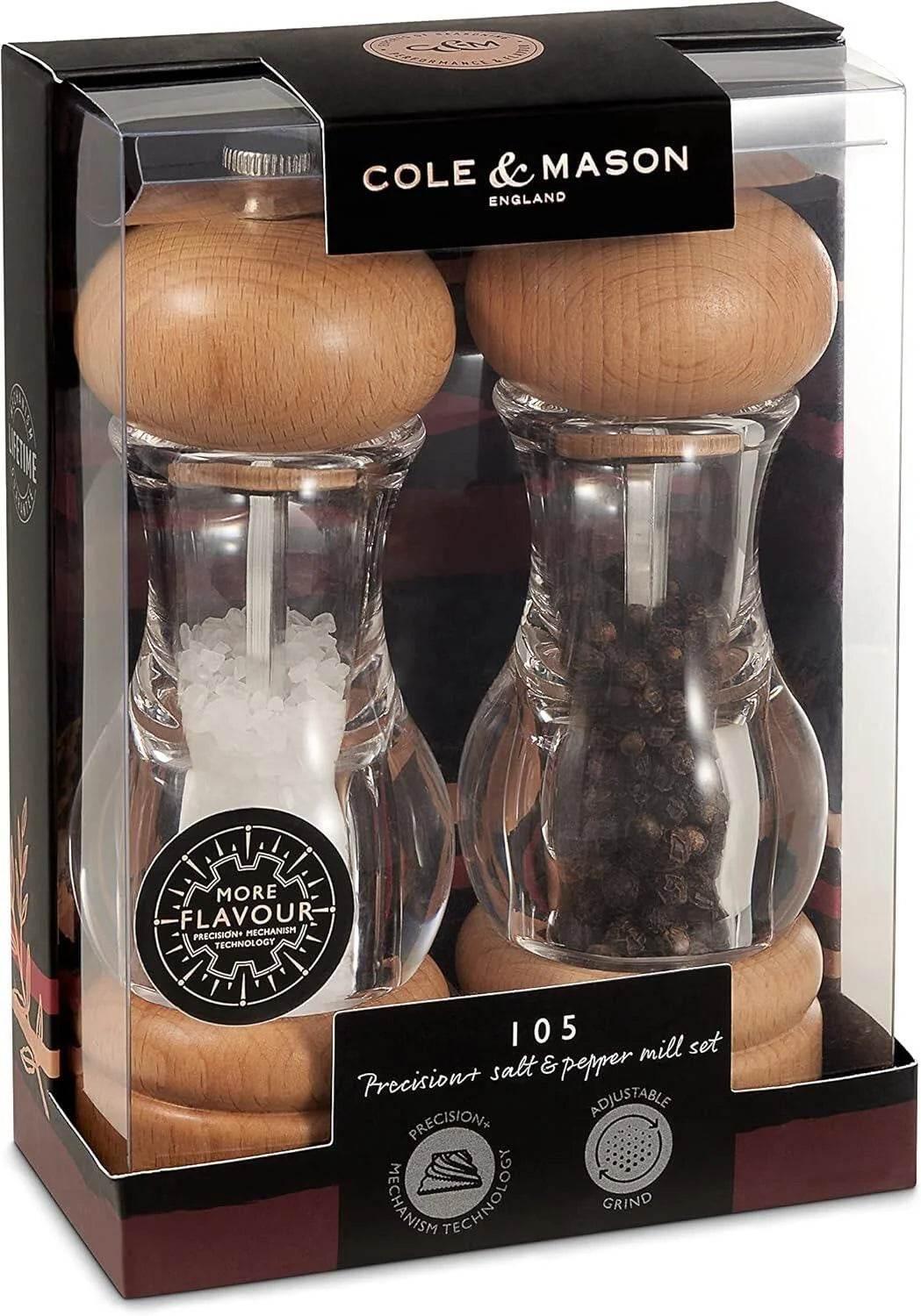 Cole & Mason 105 Salt and Pepper Grinder Set, Adjustable Precision+ Grind - Cloud Nine Stores