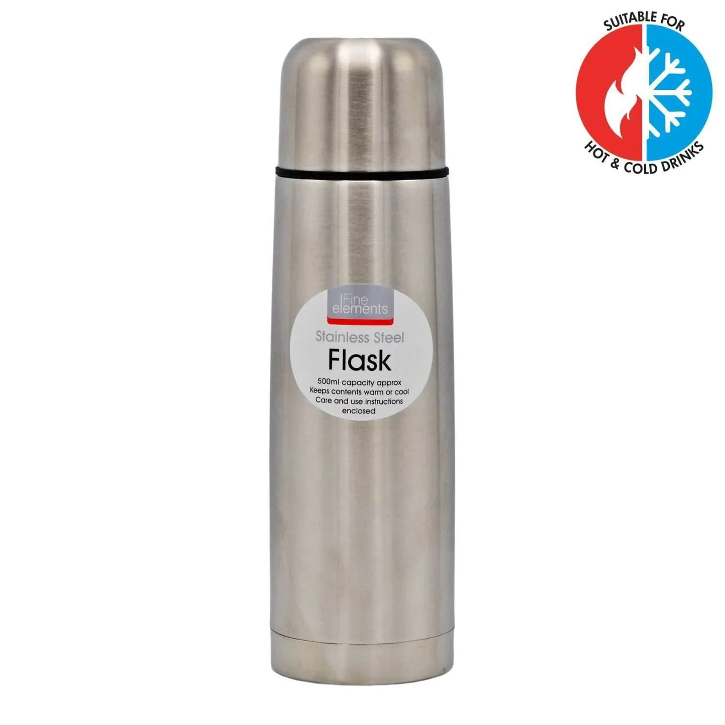 Fine Elements Stainless Steel Flask (500ml) - Cloud Nine Stores