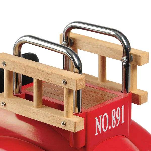 Vintage Hook & Ladder Fire Ladder Truck No.891 Chief Metal Ride On By Schylling - Cloud Nine Stores