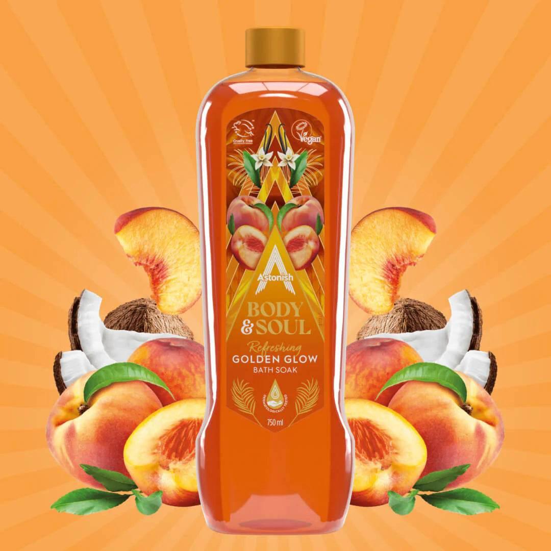 Astonish Body & Soul Golden Glow Refreshing Bath Soak, 950ml - Cloud Nine Stores