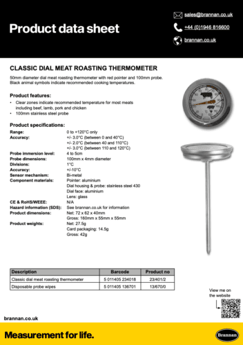 Brannan Dial Meat Thermometer - Cloud Nine Stores