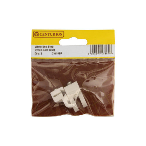 Centurion® Swish Solo Glide Curtain End Stop, White Cloud Nine Stores