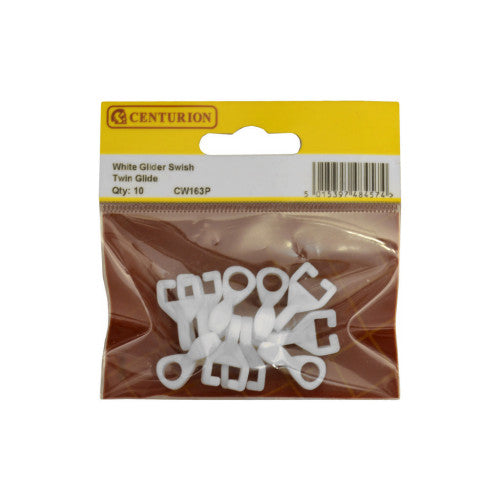 Centurion® Swish Twin Glide Curtain Gliders, White Cloud Nine Stores