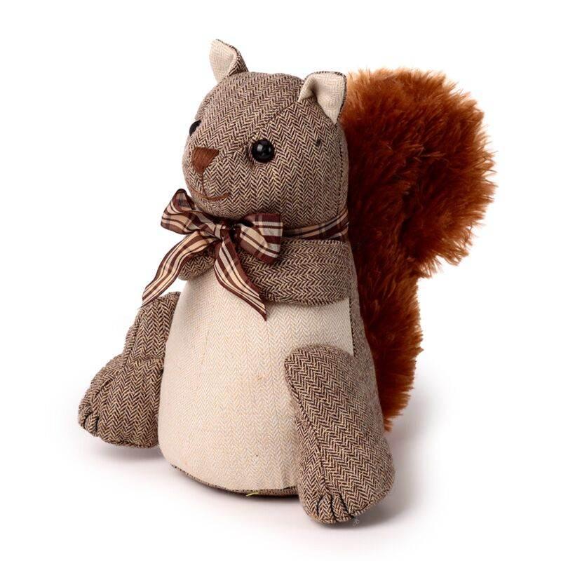Plush Squirrel with Bowtie Doorstop - Cloud Nine Stores