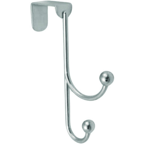 Over The Door Double Metal Hook - Polished Chrome 2PK Cloud Nine Stores