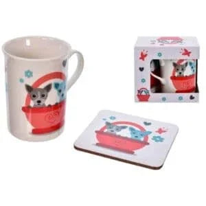 Dog Mug & Coaster Gift Set