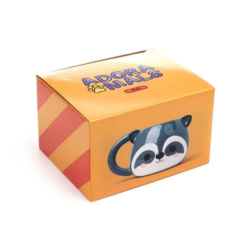 Adoramals Raccoon Head Ceramic Shaped Mug - Cloud Nine Stores Cloud Nine Stores