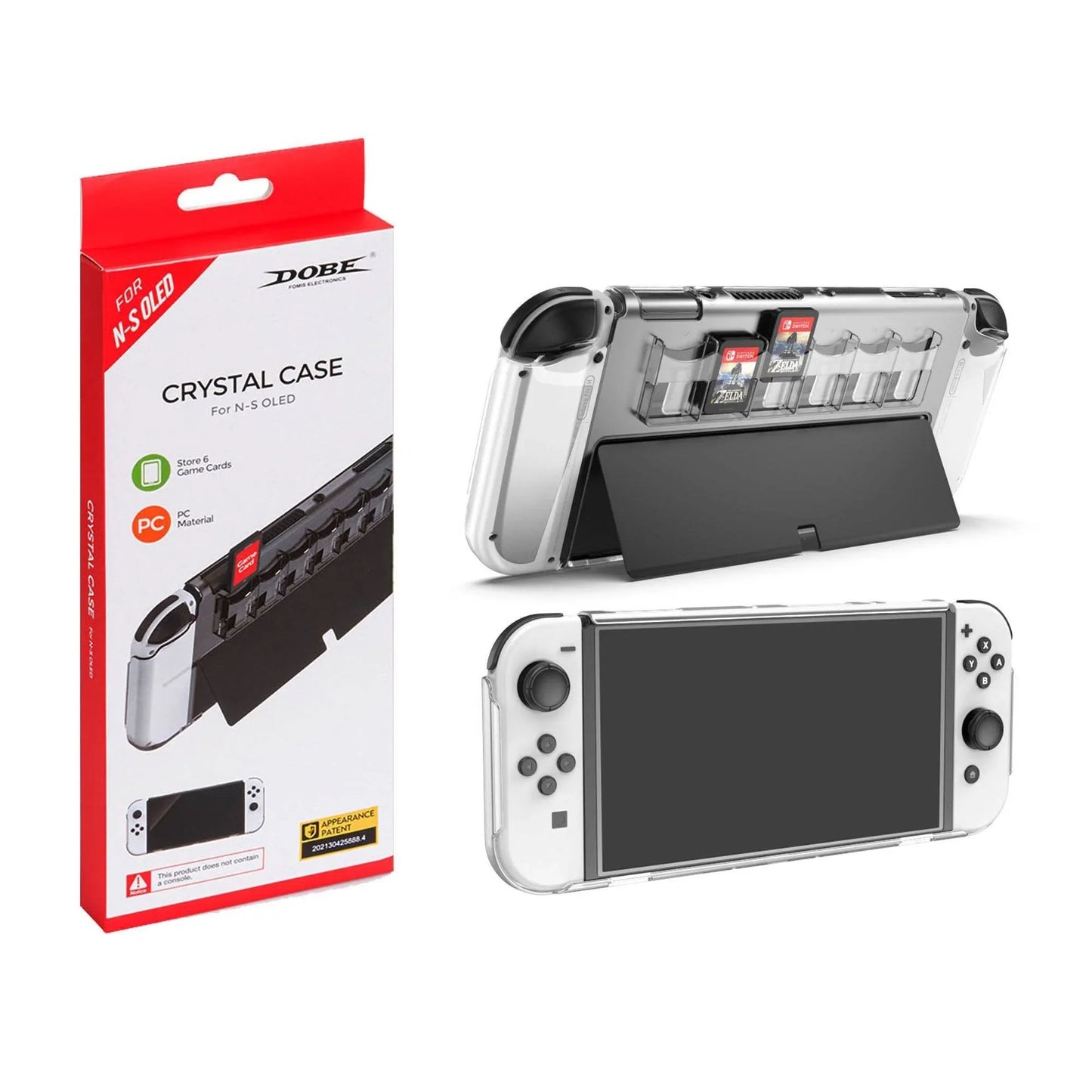 SWITCH OLED DOBE - CRYSTAL CASE & GAME CARD STORAGE - Cloud Nine Stores