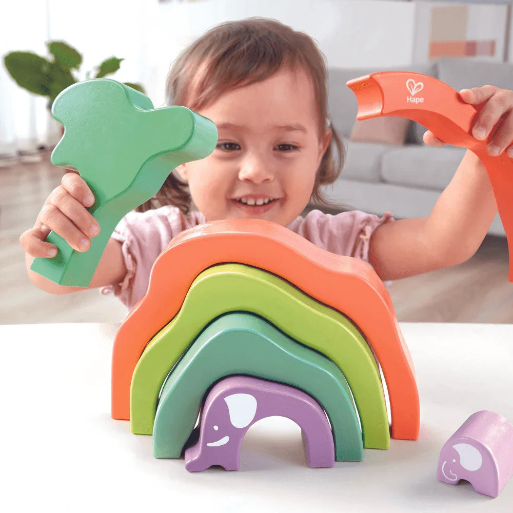 Safari Elephant Stacking Blocks - Cloud Nine Stores