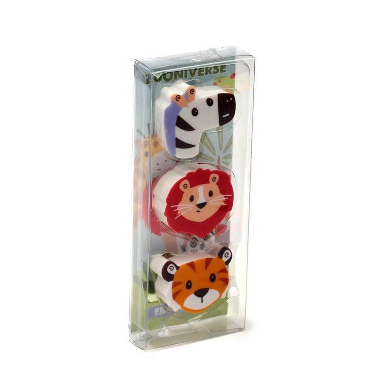Zooniverse 3 Piece Eraser Set - Cloud Nine Stores