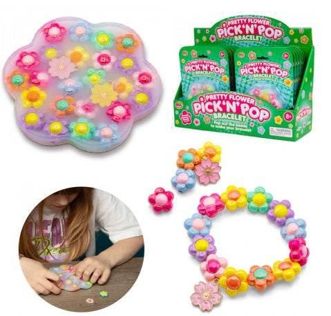 Pretty Flower Pick N Pop Bracelet Fidget Toy - Cloud Nine Stores