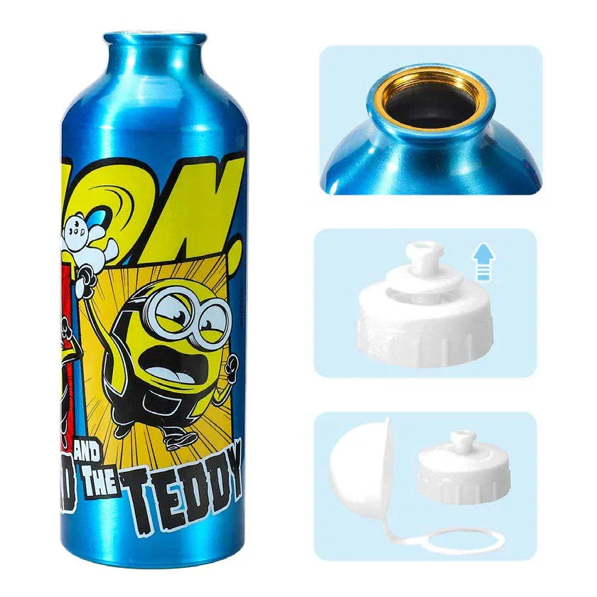 Minions Kids Aluminium Sports Cap Bottle 500ml - Cloud Nine Stores