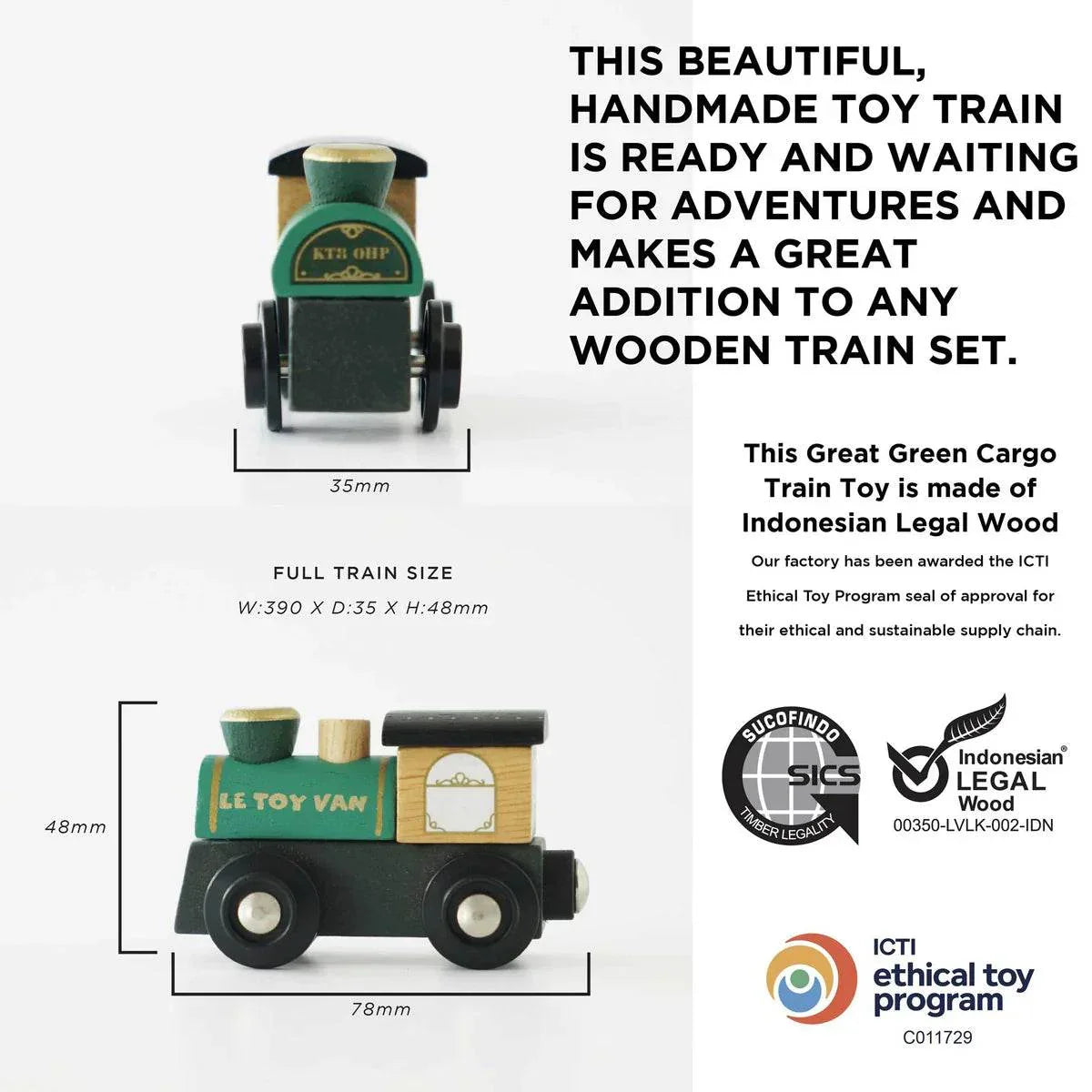 Great Green Train - Le Toy Van - Cloud Nine Stores