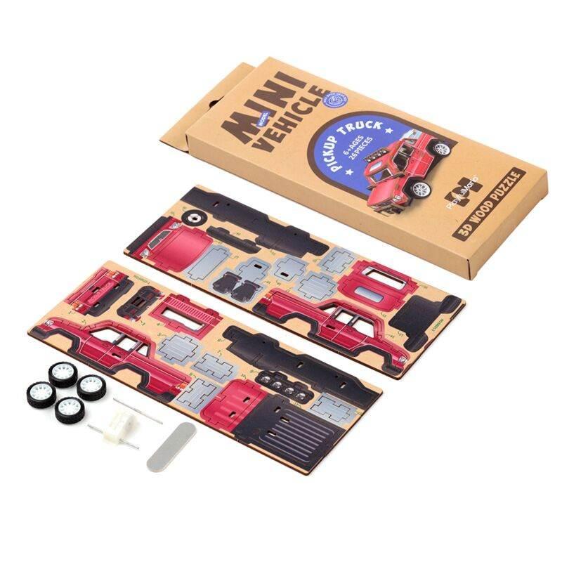 Motor Vehicles 24 Piece Kids 3D Wooden Jigsaw Puzzle - Cloud Nine Stores