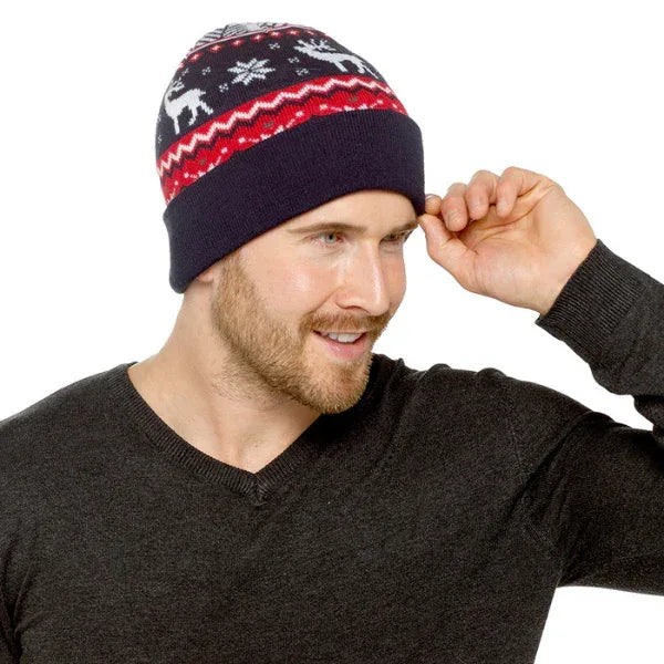 Adult Knitted Christmas Beanie Hat - Cloud Nine Stores Cloud Nine Stores