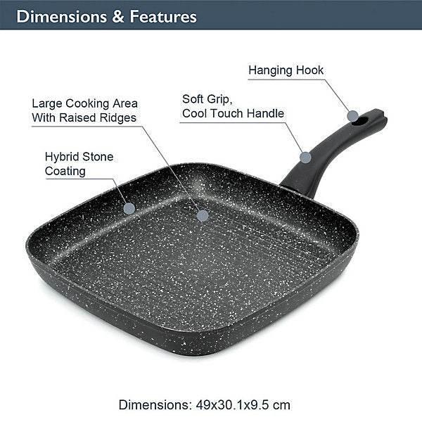 Blackmoor 28cm Black Non-Stick Griddle Pan - Cloud Nine Stores