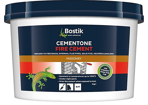 Bostik Cementone Buff Fire cement, 1kg Tub - Cloud Nine Stores Cloud Nine Stores