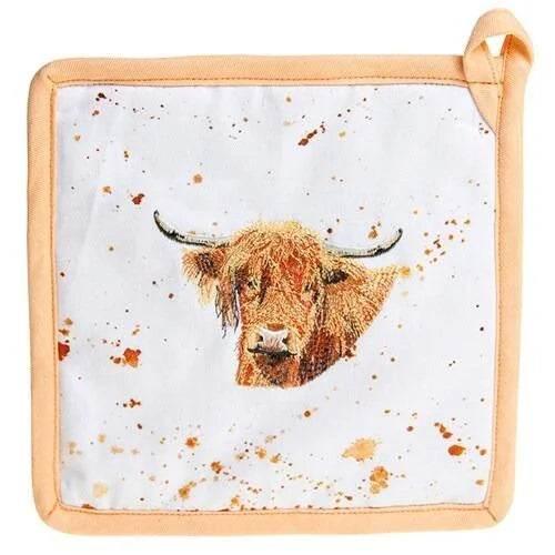 Highland Cow Organic Single Pot Holder - Cloud Nine Stores