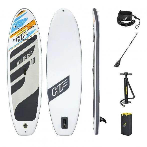 10ft Hydro‑Force Paddle Board White Cap SUP Set - Cloud Nine Stores
