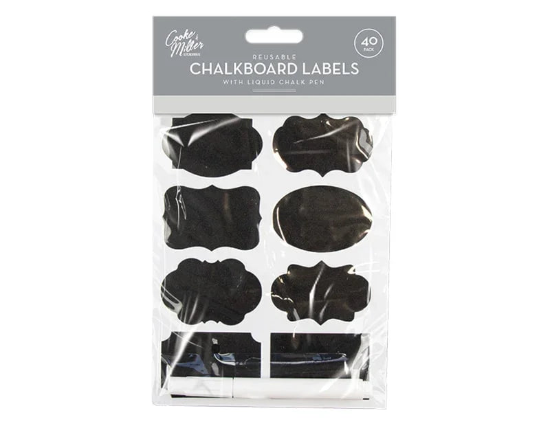 Chalkboard Labels 40 Pack - Cloud Nine Stores