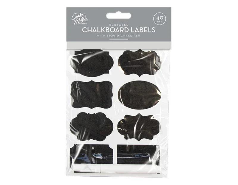 Chalkboard Labels 40 Pack - Cloud Nine Stores Cloud Nine Stores