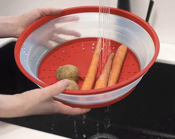 Collapsible Colander Microwave Plate Cover Splatter Guard Kitchen Strainer Sieve - Cloud Nine Stores